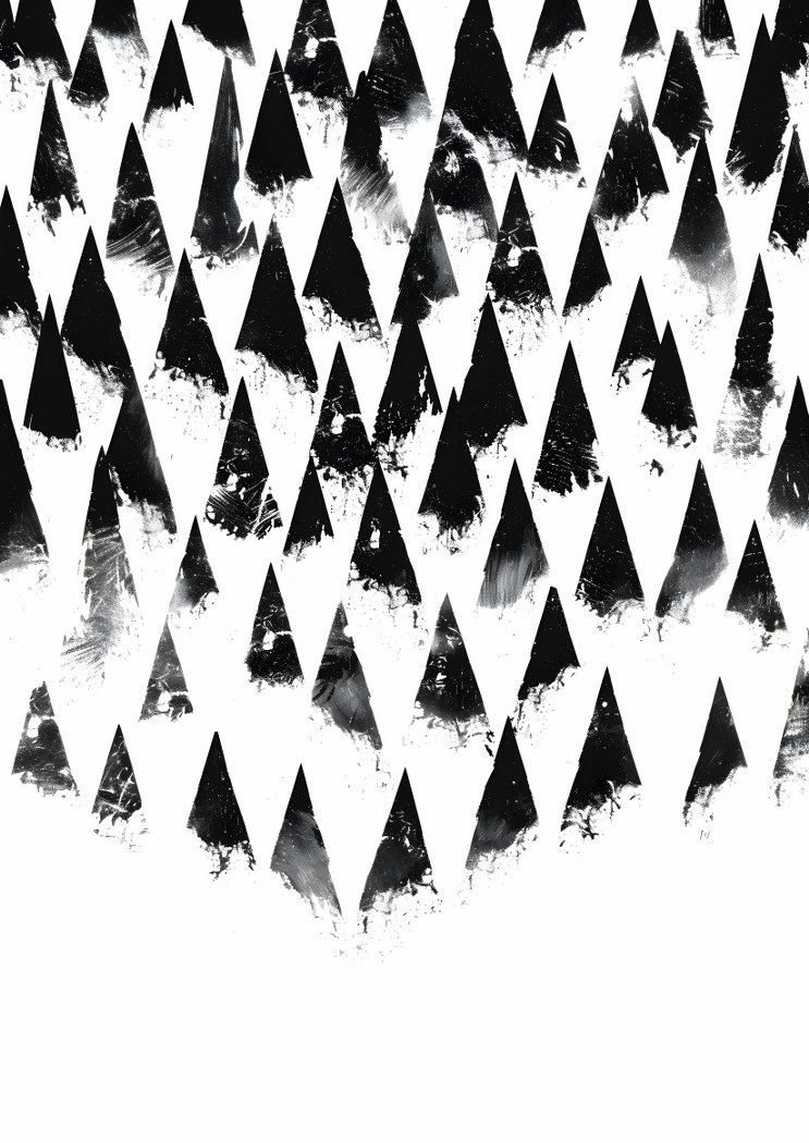 Abstract Black Triangle Forest