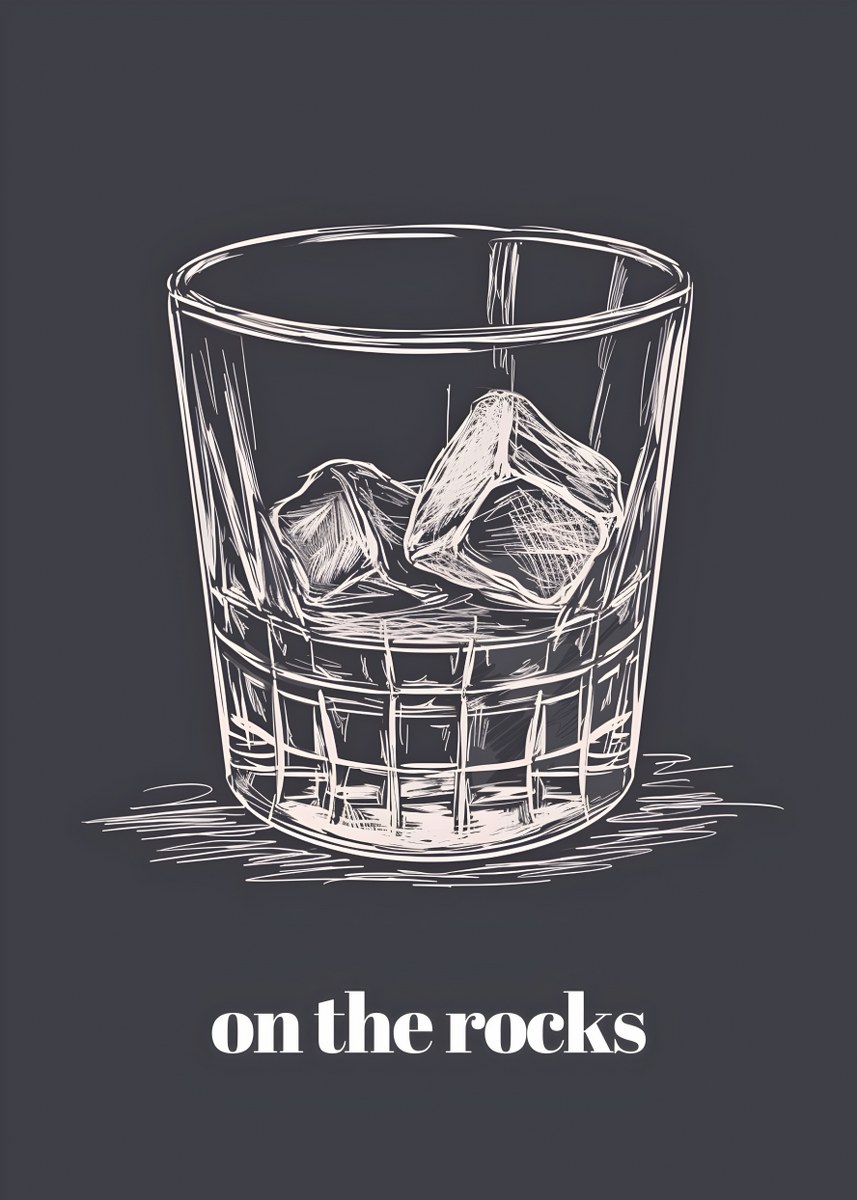 On The Rocks: Classic Tumbler Sketch