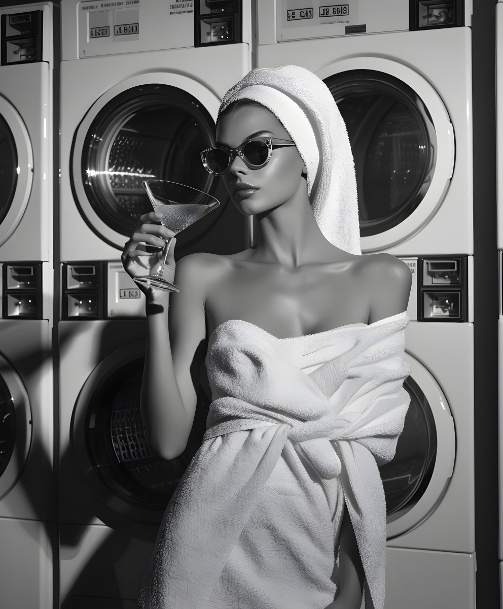 Laundry Room Glamour: Modern Pin-up