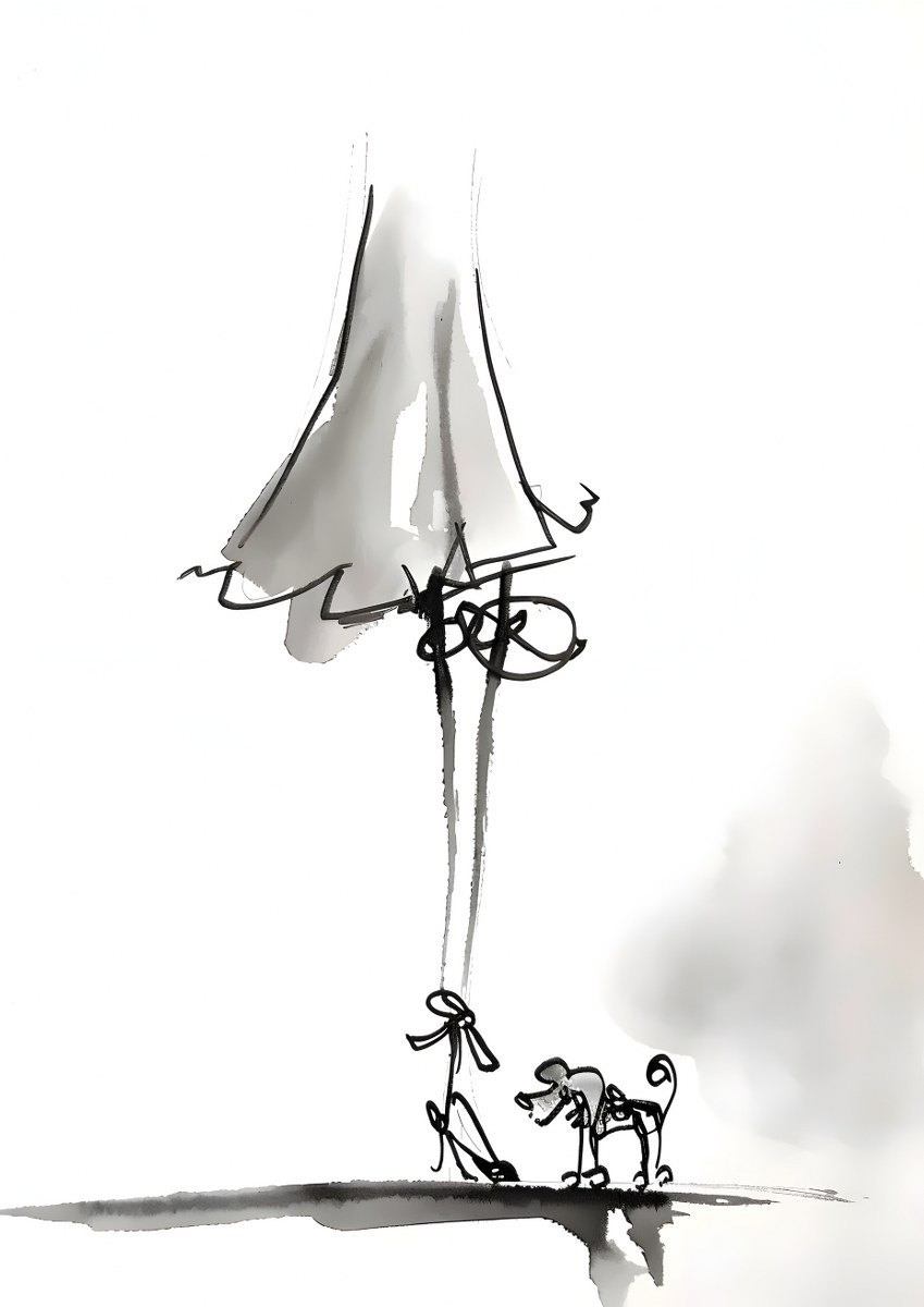 Shadows and Dog: Minimalist Fable