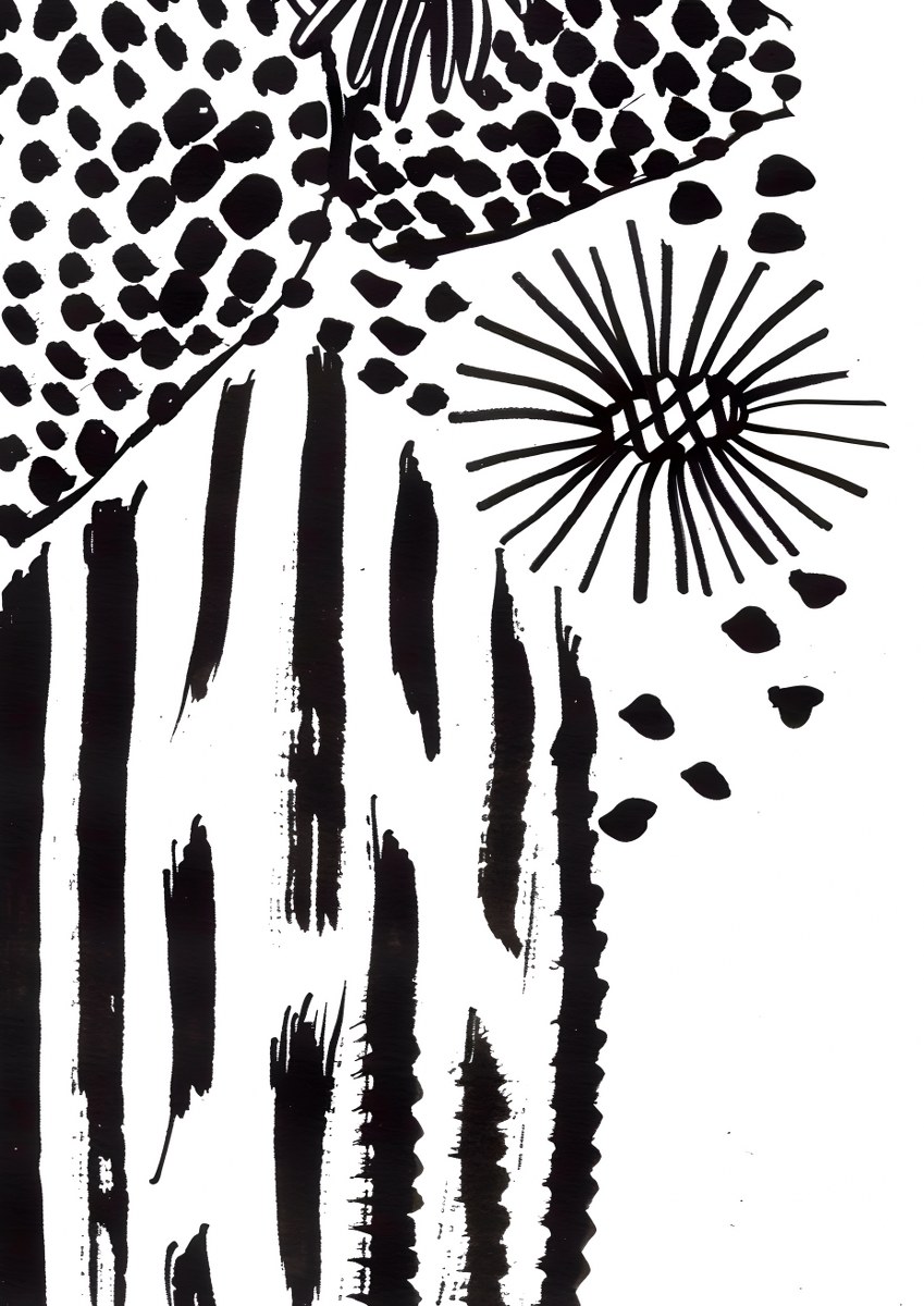 Abstract Strokes: Black and White Dynamism